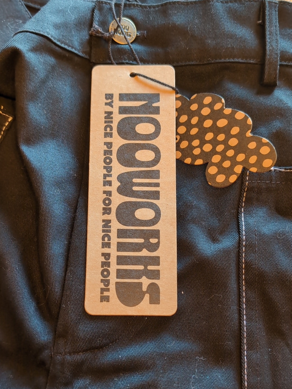 Nooworks Black Wide-Leg Utility Pants with Contrast Stitching - Picture 5 of 6